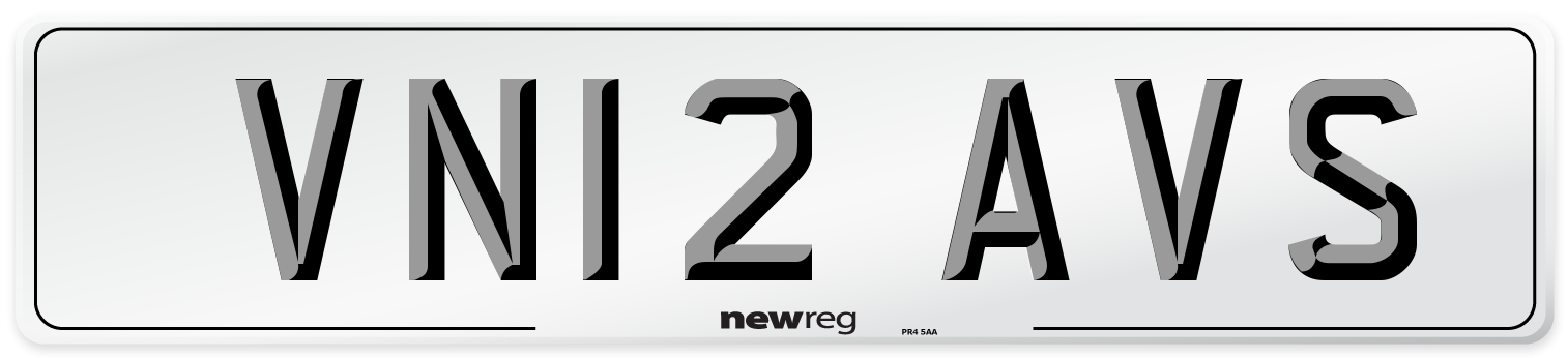 VN12 AVS Number Plate from New Reg